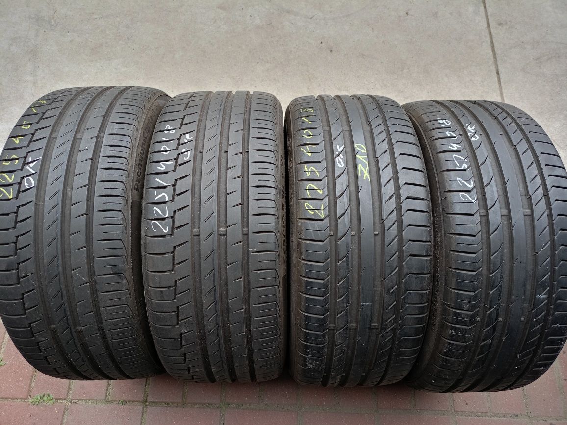 Opony letnie Continental 225/40r18 6mm 710 zł 4szt