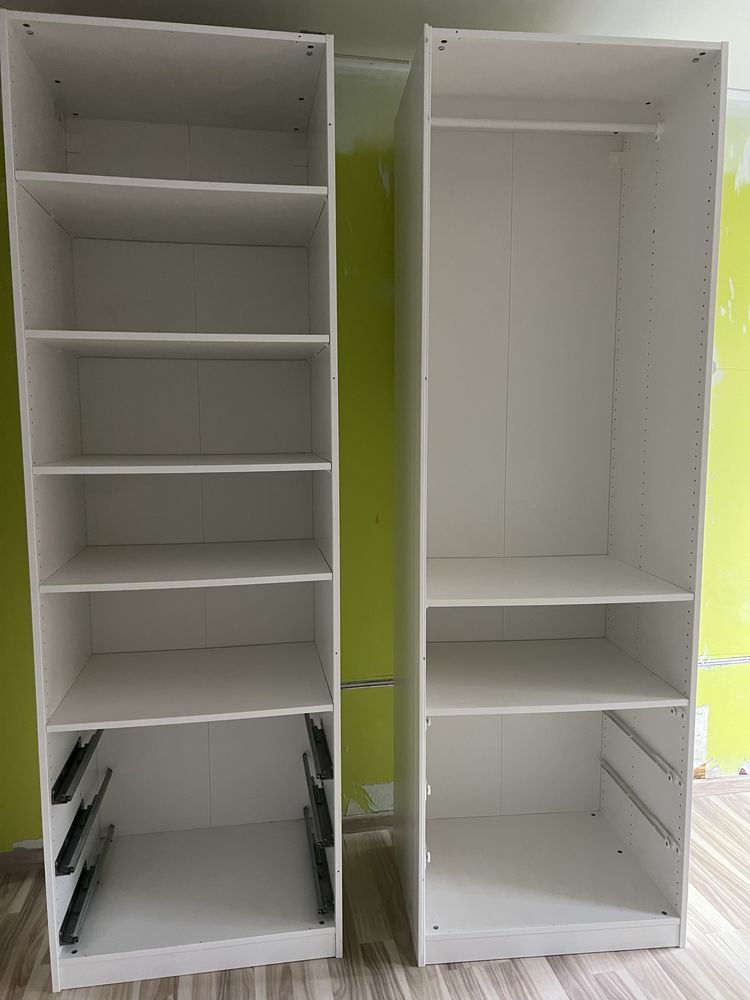 Szafa z przesuwanymi drzwiami, biały/lustro, 150x66x236 cm