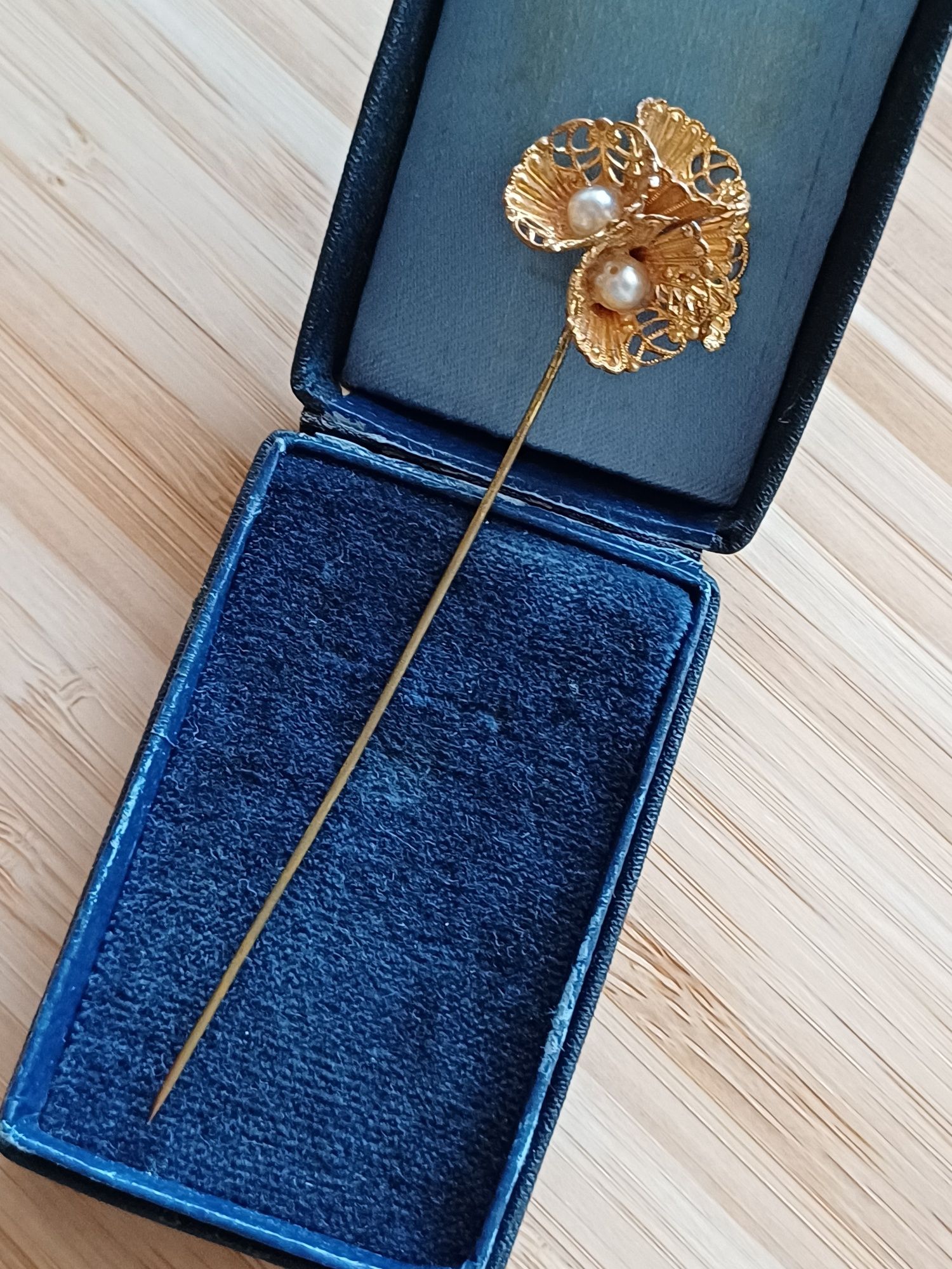 Szpilka broszka sztuczna biżuteria vintage stara
