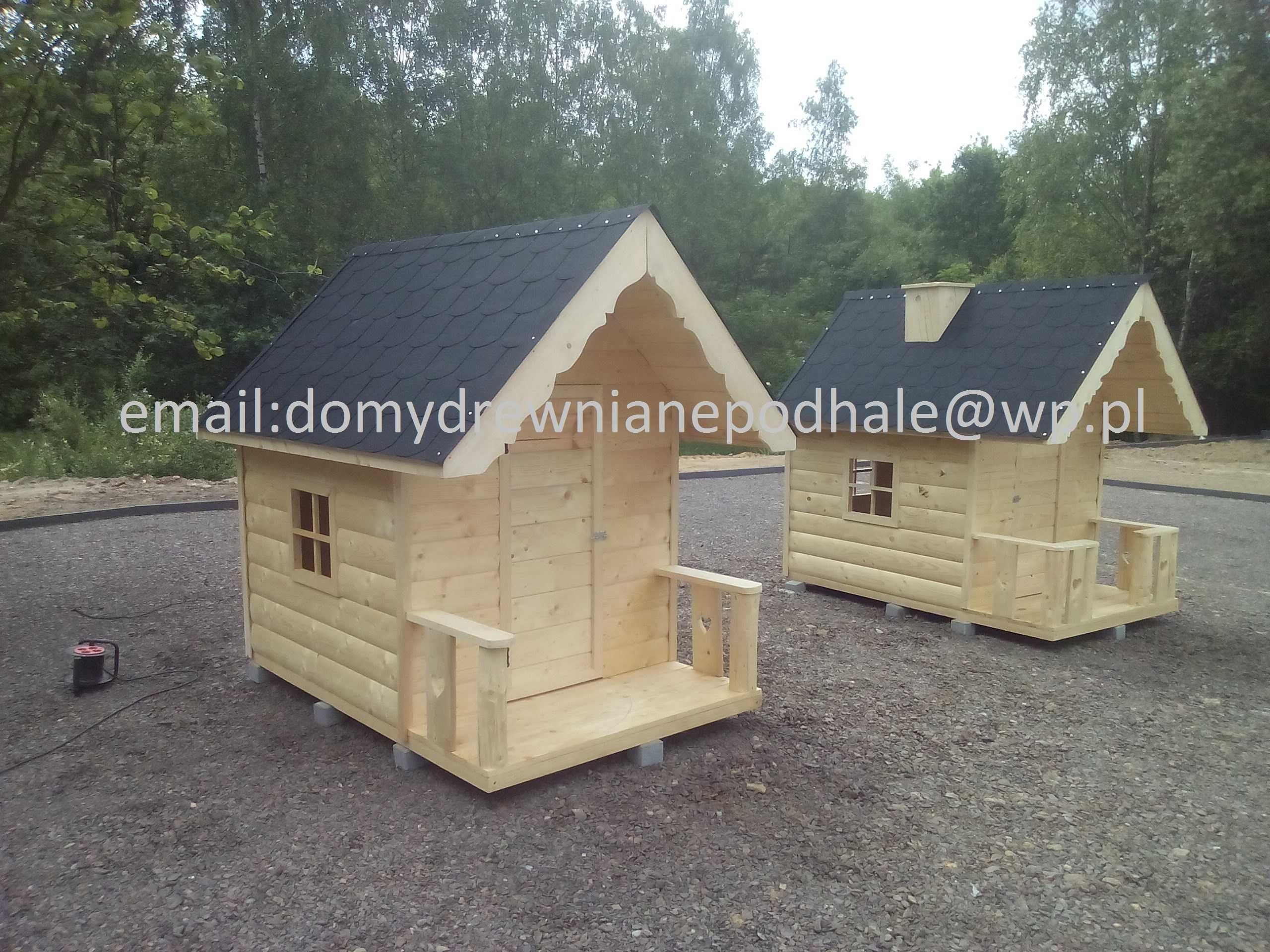 Deska gruba świerkowa + konstrukcja domek dla dzieci drewniany stylowy