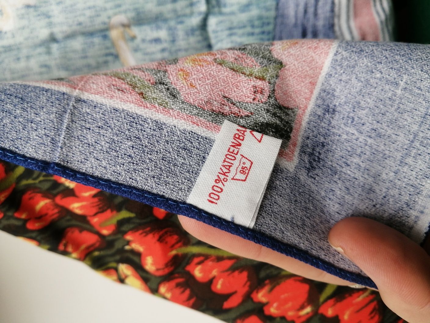 Сувенир винтажный полотенце чайное тюльпаны Прованс декор пейзаж