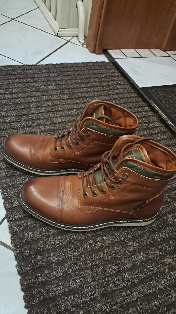 FIRETRAP Męskie Skórzane buty zimowe