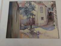 Maria helena lena leite quadro pintura a óleo alfama ? Lisboa?