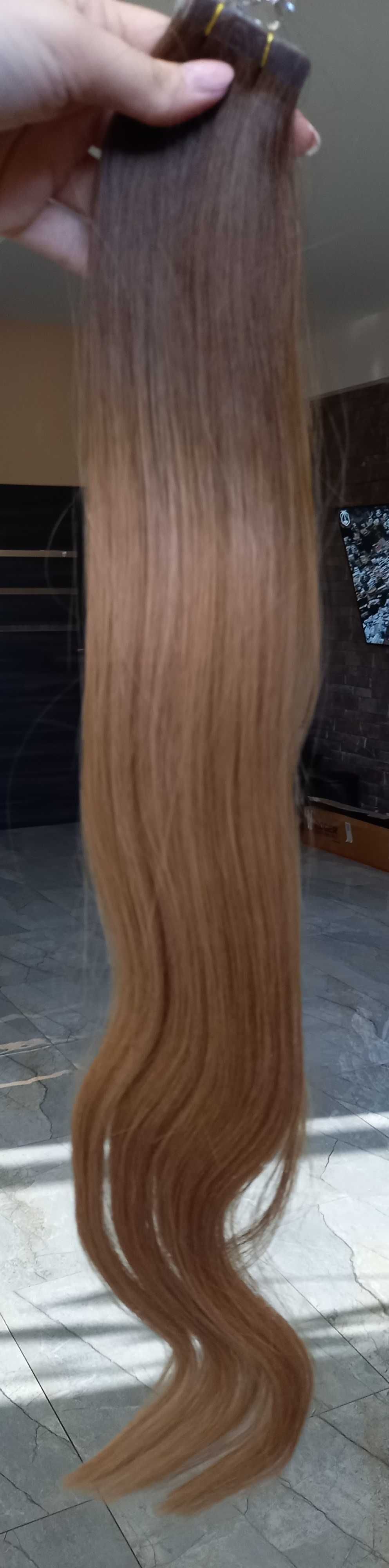 Przedłużanie włosów włosy naturalne 100% Human Hair Seamless1