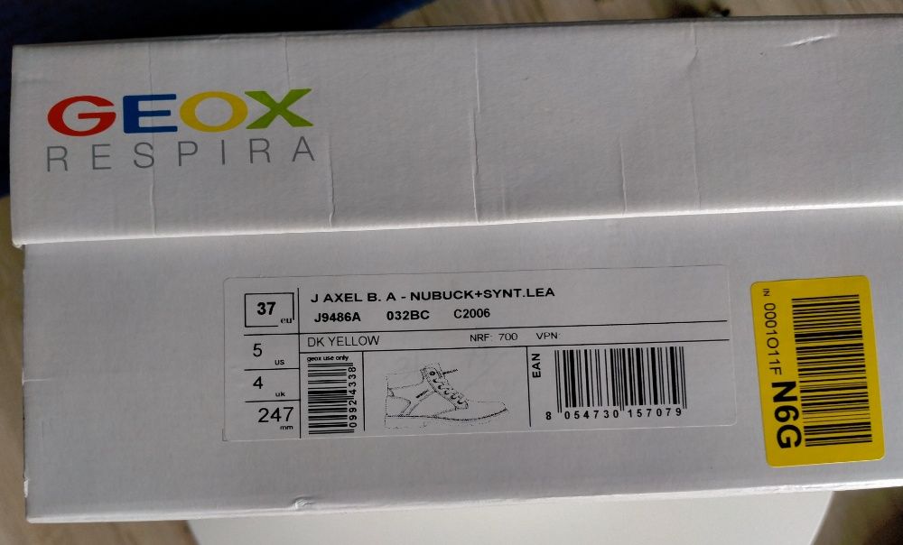Skórzane buty Trapery Geox J Axel dla dzieci rozmiar 37
