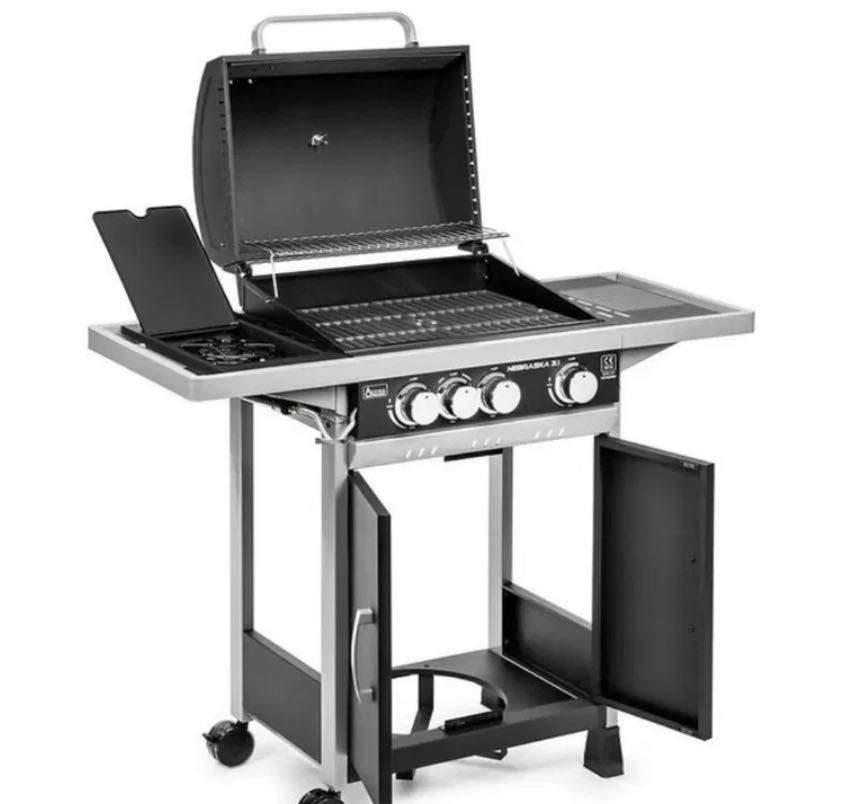 NOWY Grill gazowy na kółkach Premium 3+1 (8,4 +2,8 kW)