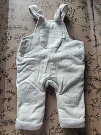 Ocieplane spodnie niemowlęce 56