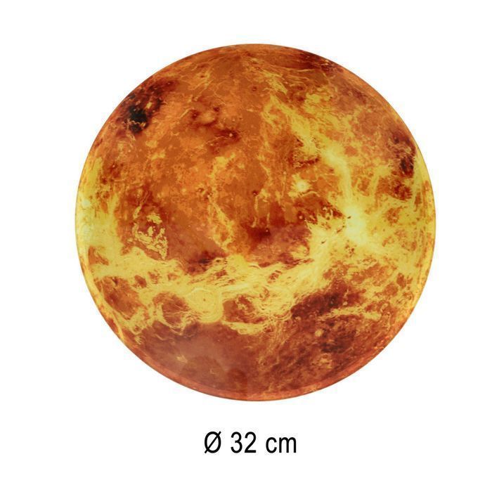 zegar ścienny planeta mars z wyświetlaczem led 32 cm pomarańczowy