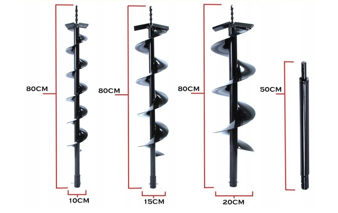 Wiertnica ÐEMON Glebowa Spalinowa Świder +3  Wiertła