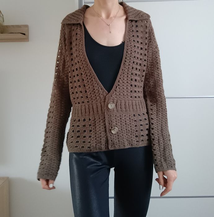 Kardigan sweter sweterek damski z wełną