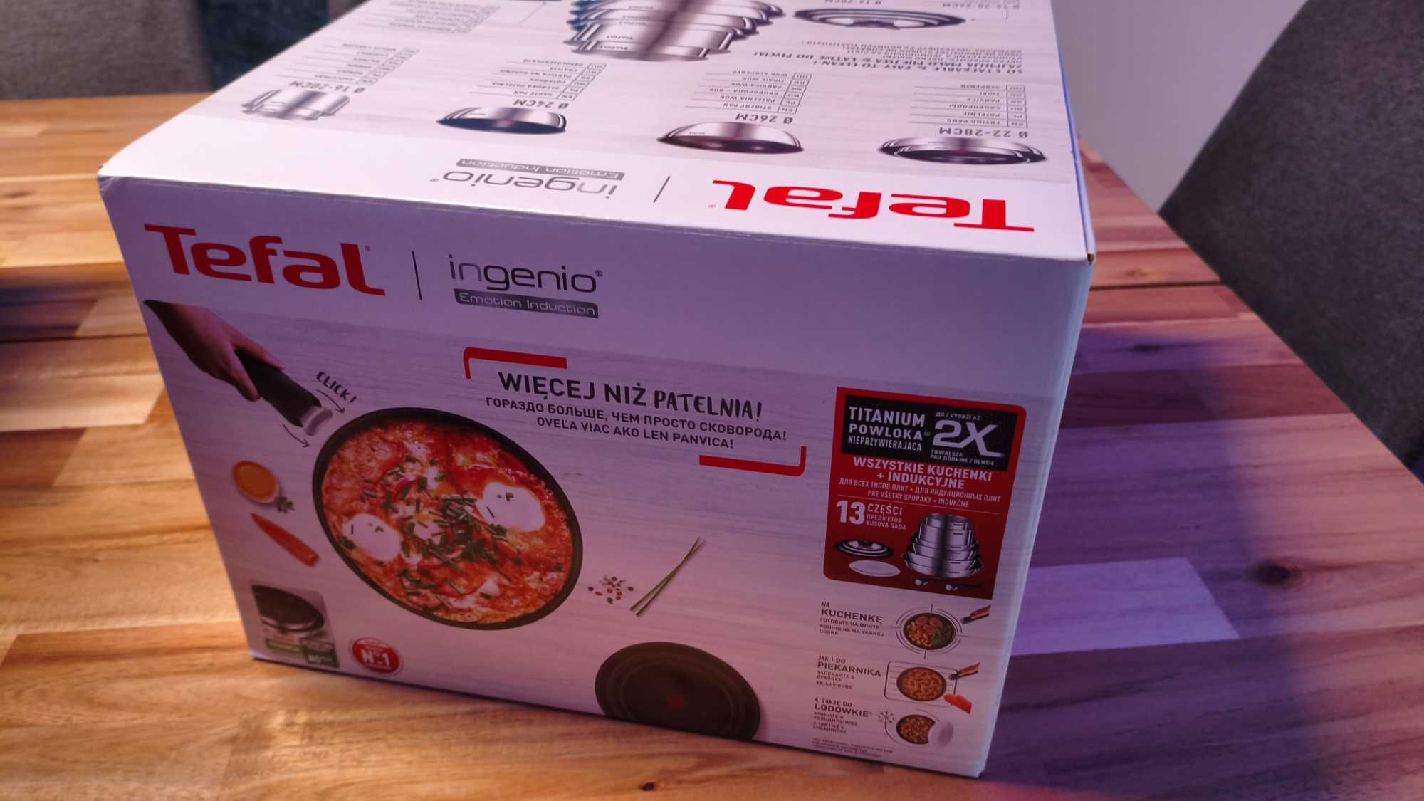 Tefal ingenio 13 elementów TITANIUM POWŁOKA garnki zestaw garnków