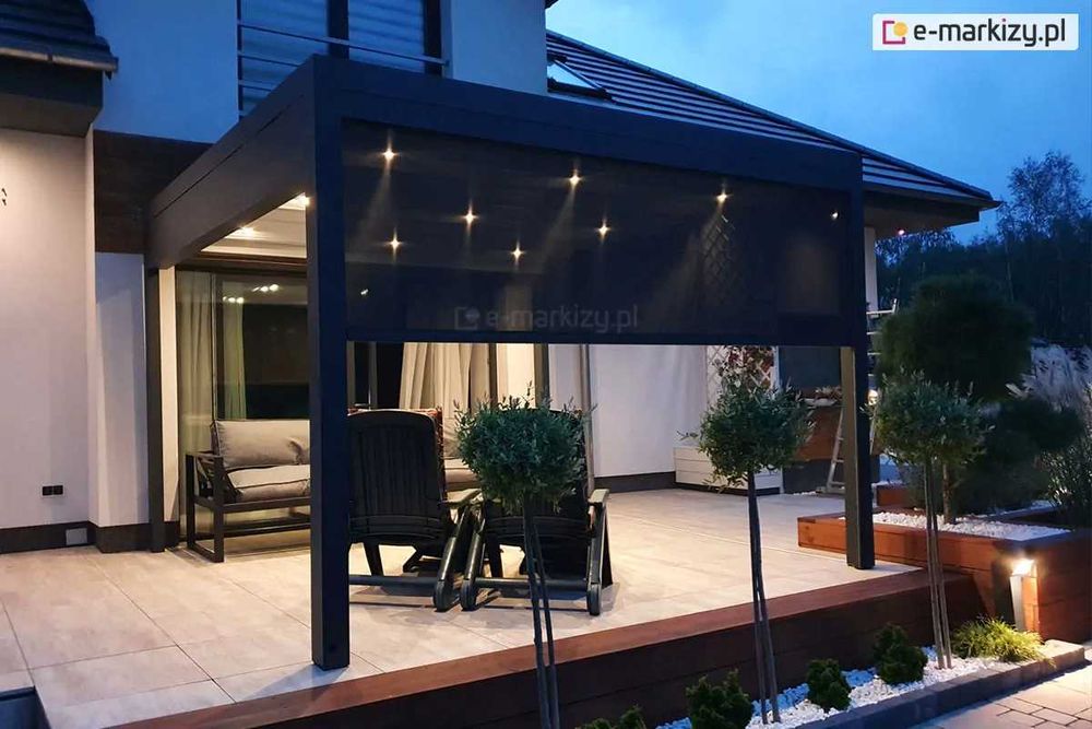 OKAZJA OUTLET – Pergola Luxury 350×350 cm + refleksol + Led + Somfy