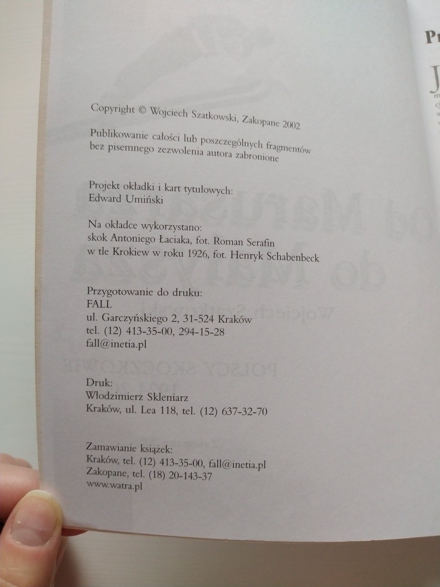 Od Marusarza do Małysza Wojciech Szatkowski 2002
