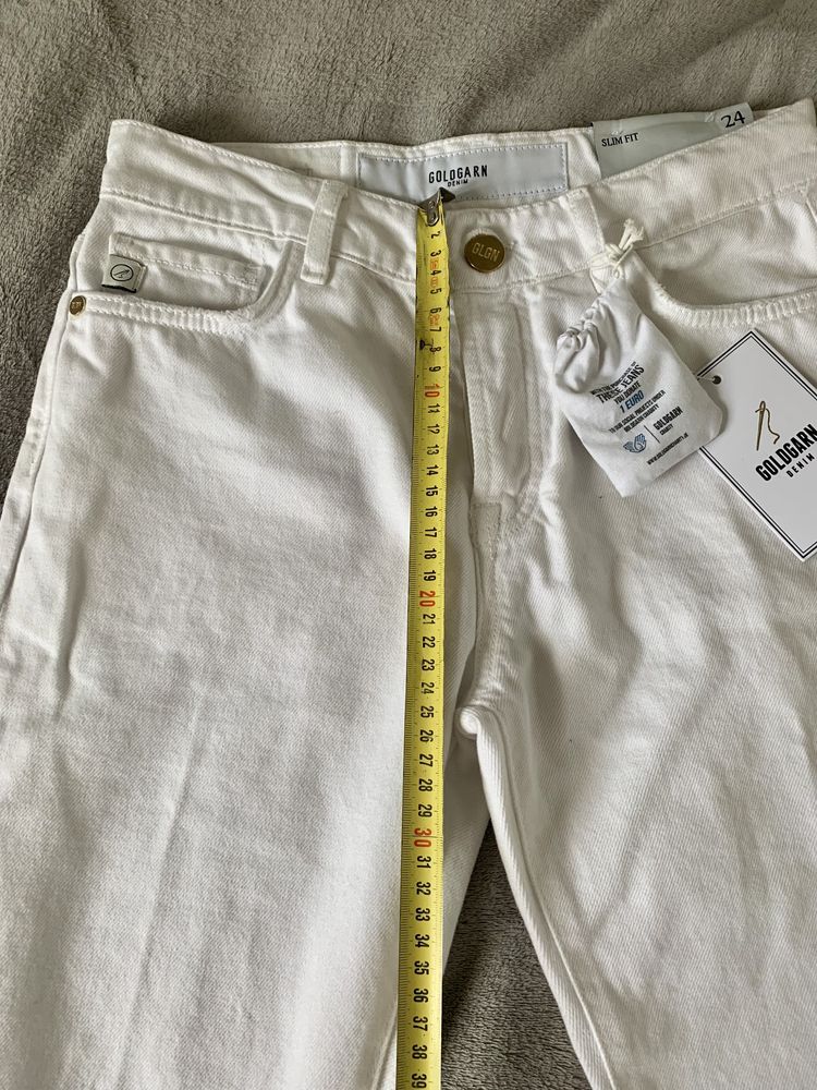 Goldgarn Denim spodnie białe z przetarciami rozmiar XS