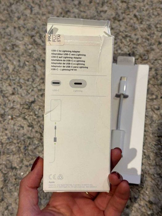 Adapter USB-C x Lightning - biały