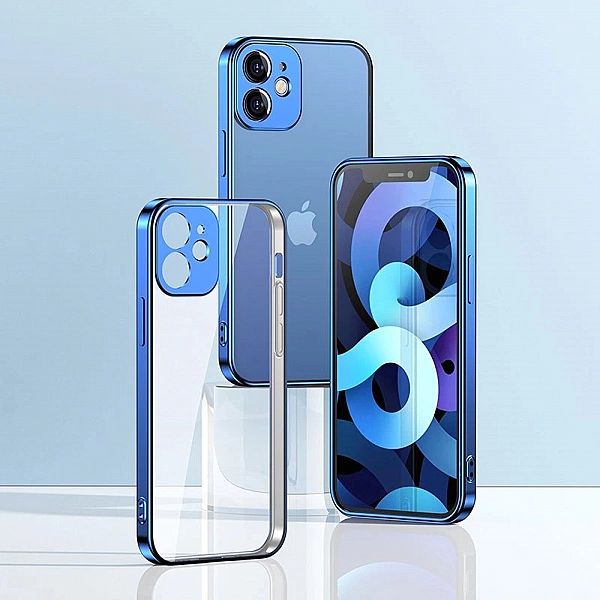 Joyroom New Beauty Series ultra cienkie przezroczyste etui z metaliczn