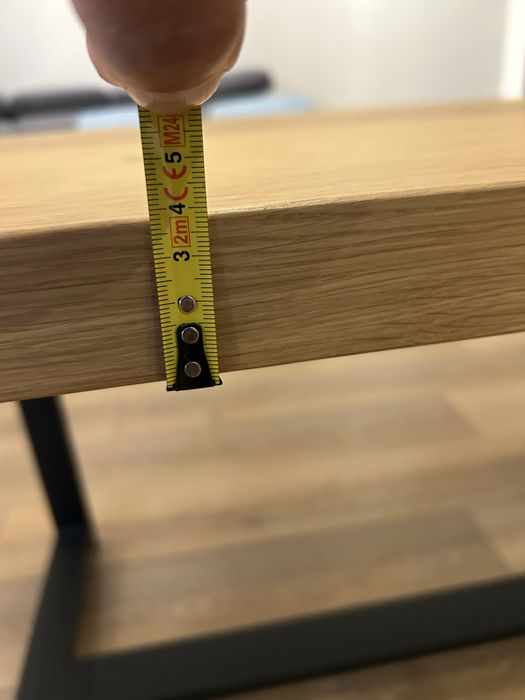 Stolik blat dębowy industrialny