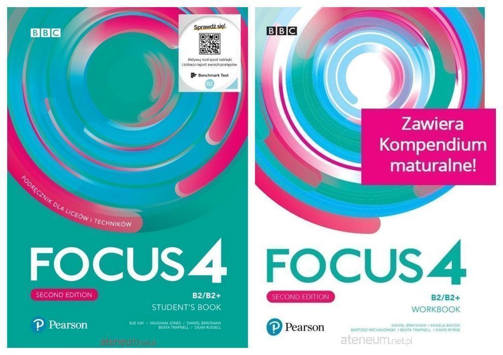 NOWE^ Focus 4 Podręcznik + Ćwiczenia + Benchmark + Kompendium +Mondly