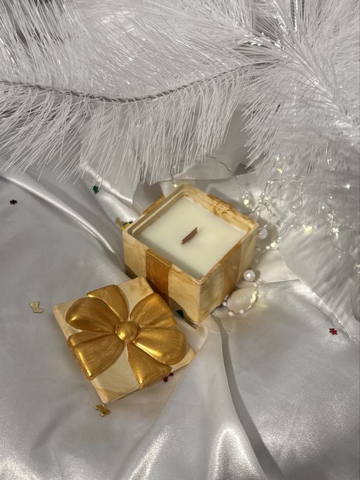 Новорічні гіпсові кашпо для свічок /подарунок,ялинка,карусель з конями