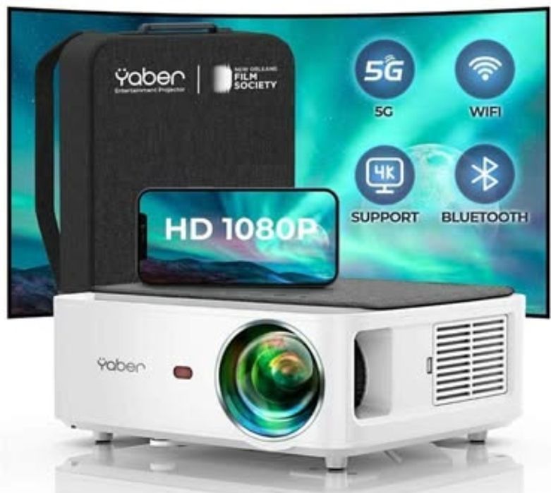 Projetor led 9500 lumens + WiFi + Bluetooth + Office + NATIVA 1080P/4K