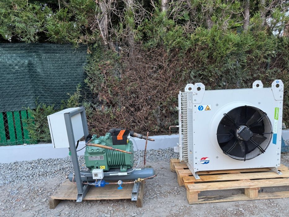 Agregat chłodniczy sprężarka Bitzer 4EES-4Y-40S Skraplacz Komplet