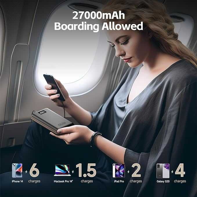 Power Bank 27000 mAh PD 65W USB-C do Laptopów telefonów iMuto X-30 PRO