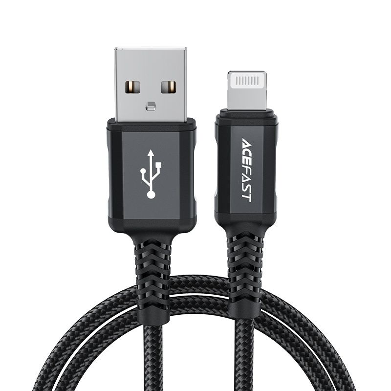 Acefast kabel MFI USB - Lightning 1,8m, 2,4A czarny C4-02 A Black