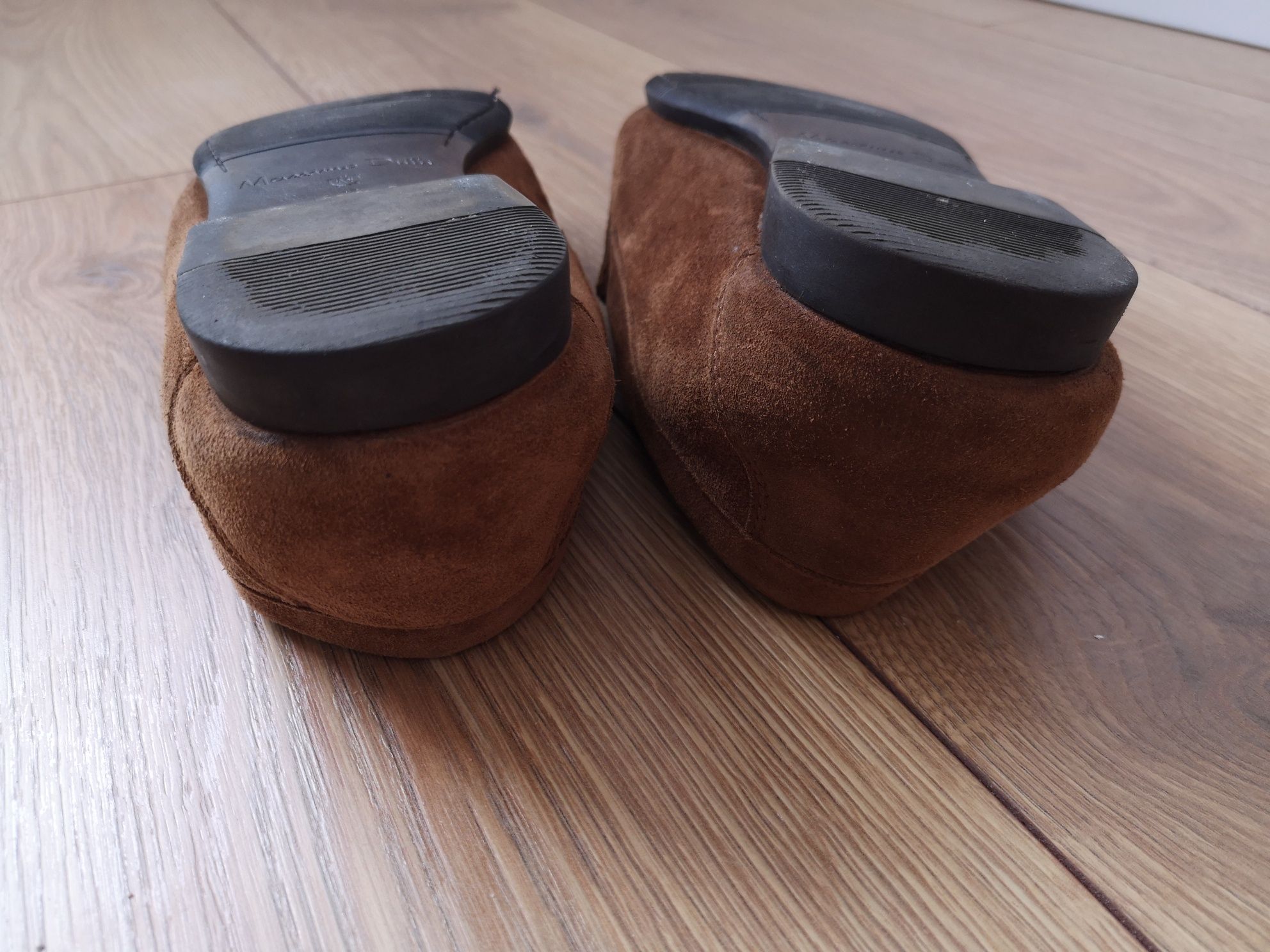 Mokasyny massimo dutti skóra zamsz wygodne
