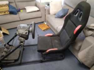 Playseat+Volante e pedais+Playstation 4+Colunas