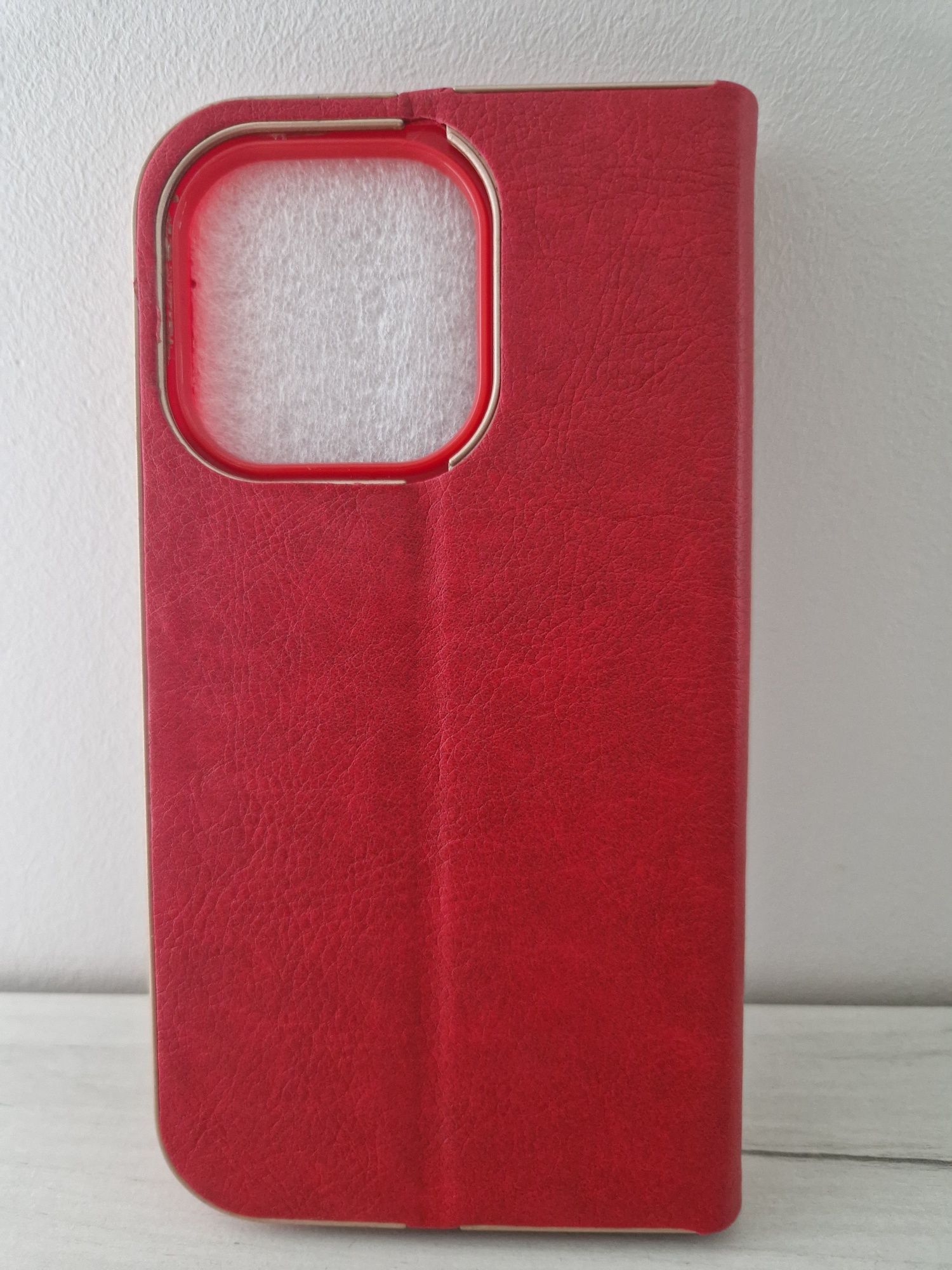 Kabura Book z ramką do Iphone 13 czerwona