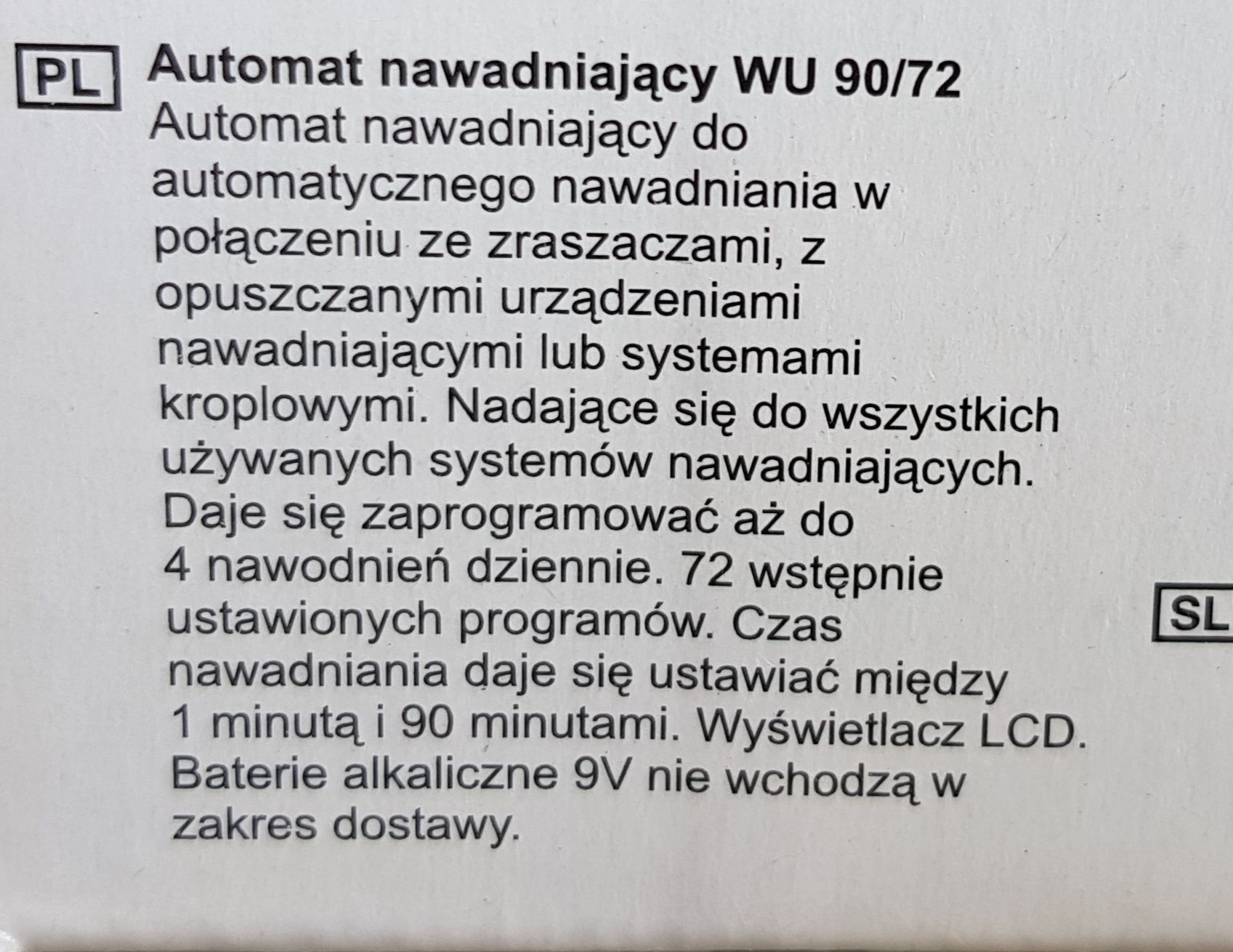 Moduł sterujący do nawadniania Karcher WU 90/72 - automat. podlewanie