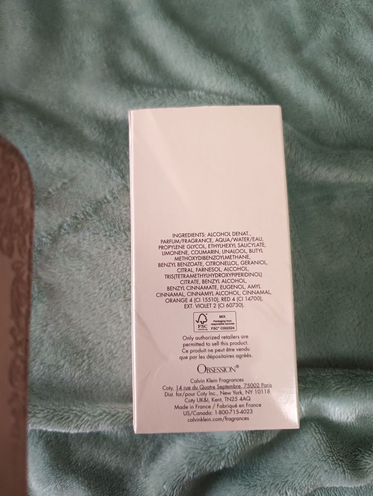 Męska perfma Celvin Klein Obsession 100 ml