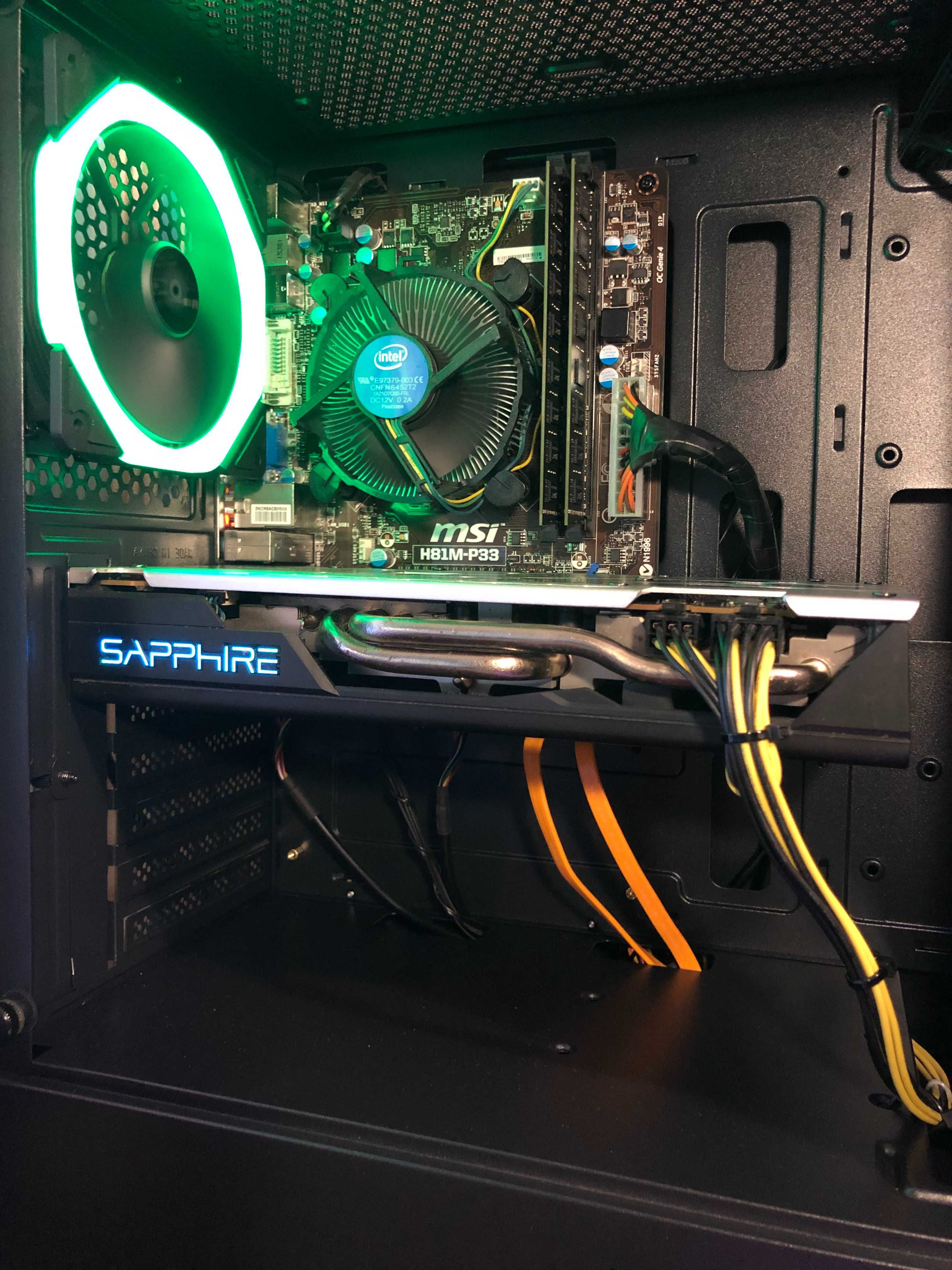 Игровой ПК Intel i7/16Gb/RX580/SSD128+1Tb компьютер системный блок