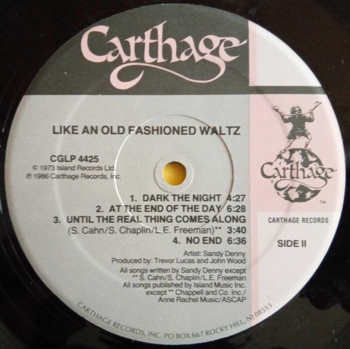 Sandy Denny	- - - - -	Like An Old Fashioned Walz	- - - - -	LP