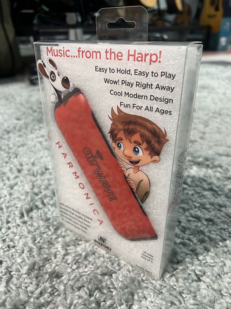 Harmonijka ustna Suzuki Air Wave czerwona dla dzieci