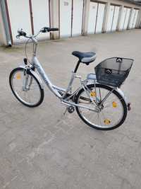 Rower miejski City-Star-rama aluminiowa amortyzowana.