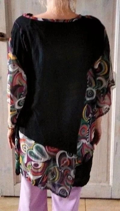 Cienka przewiewna bluzka tunika Orient Boho hippie etno folk Nepal