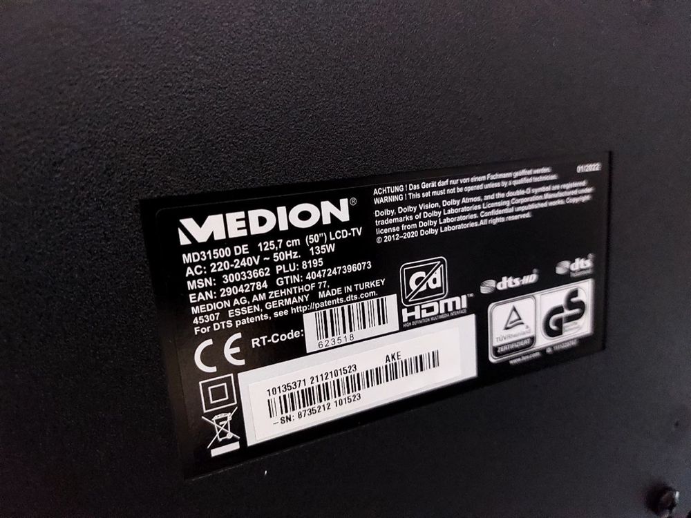 Високороздільний телевізор Smart-TV Medion MD31500