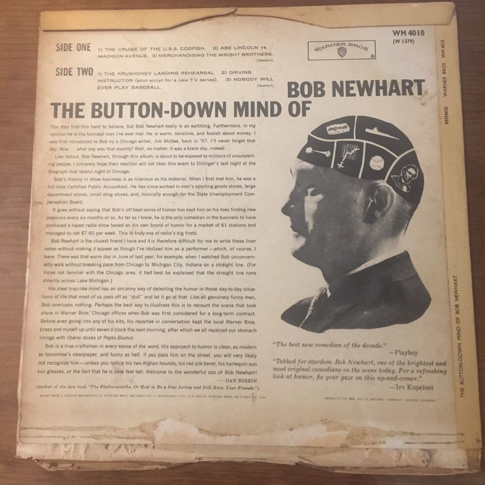Vinil the button-down mind of bob newhart - 1960
