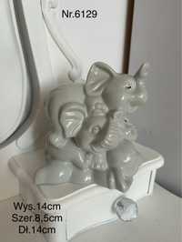 Porcelanowa figurka, skarbonka słonie Dikolenko nr.6129