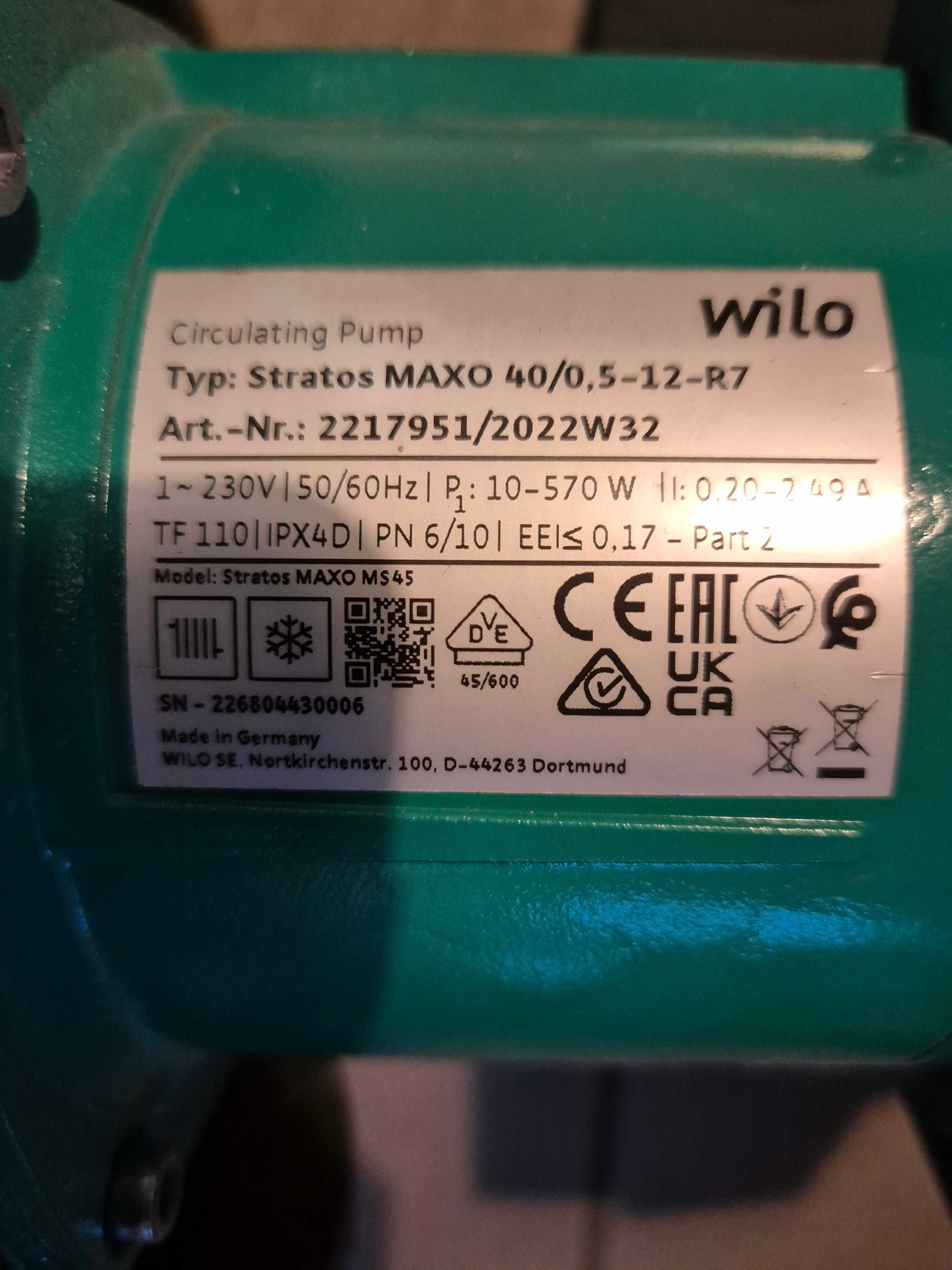 pompa wilo 2 sztuki