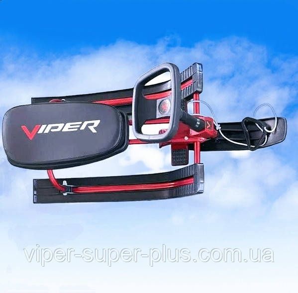 ТОП ПРОДАЖА! Санки с Рулем Детские Viper Снегокат Mustang КРАСНЫЙ