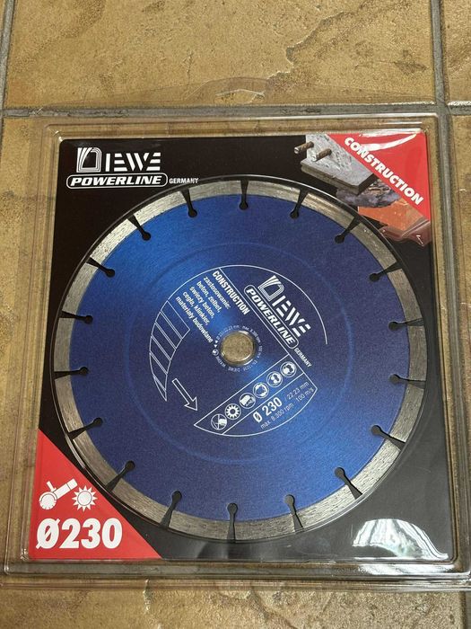 Tarcza diamentowa do betonu, kamienia Diewe Powerline 230/22,23