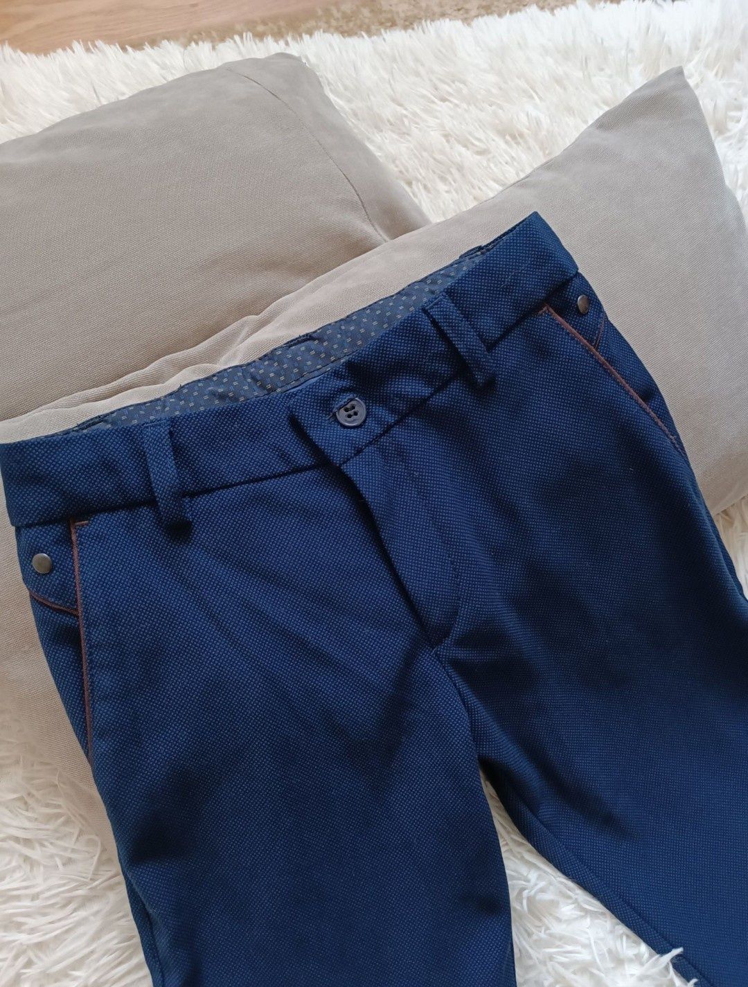 Класичні,  шкільні брюки синього кольору