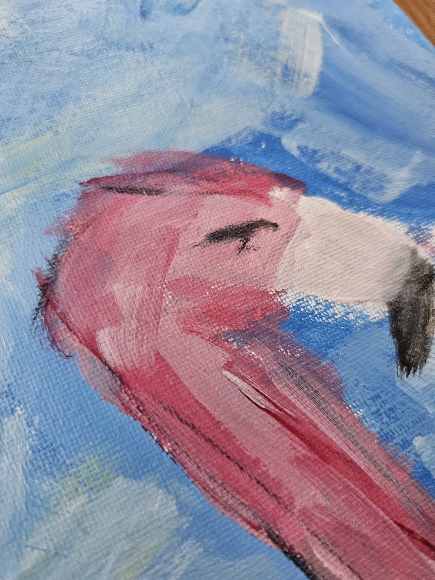 Młoda sztuka Obraz Flamingi akryl akrylowy