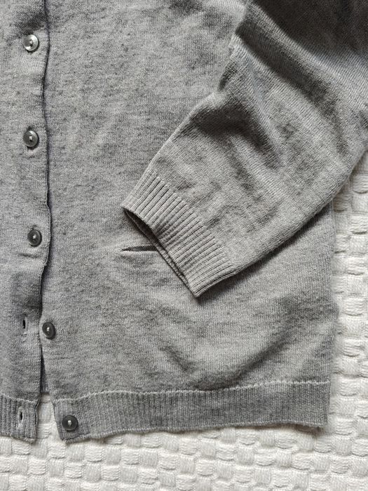 Szary wełniany kardigan S Nord wełna