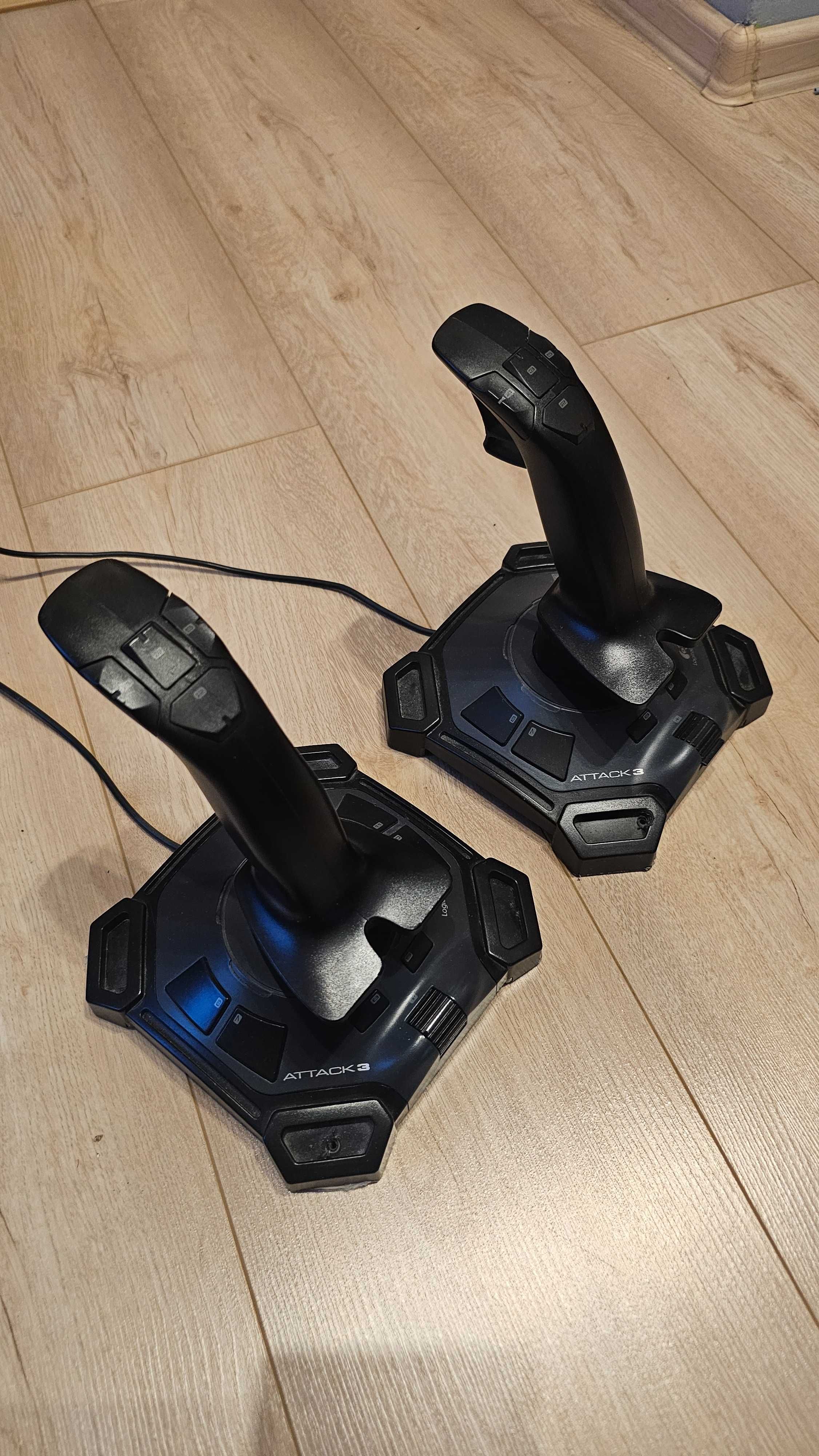 Logitechg920+shifter+saitek farmsim panel+logitech attack3x2szt.