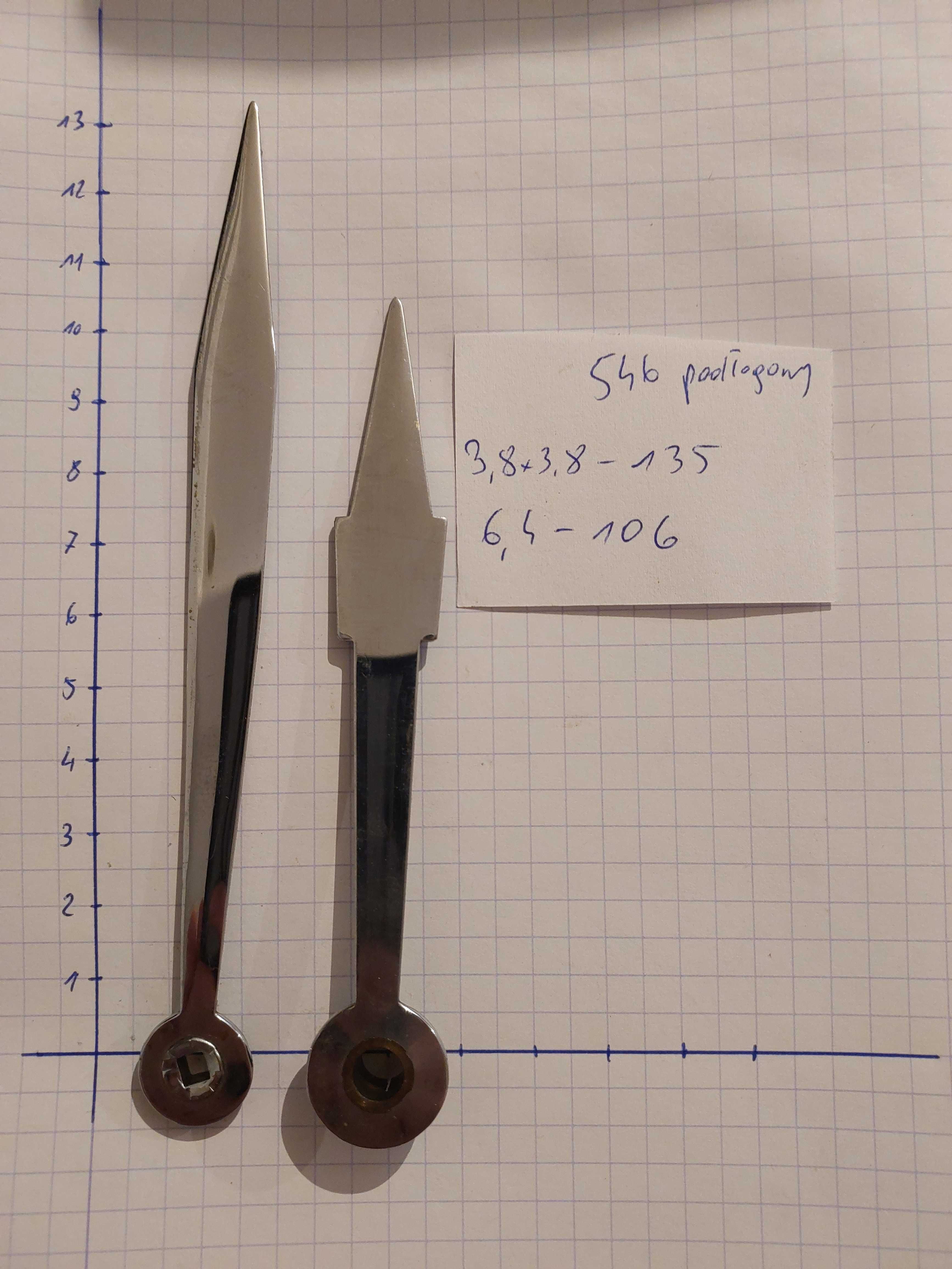 546 Wskazówki starego zegara podłogowego 3,8x3,8mm 6,4mm