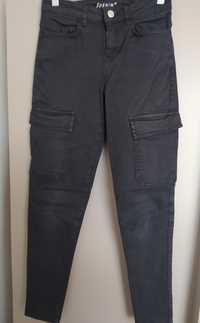 Spodnie dżinsy czarne 34 dziewczęce