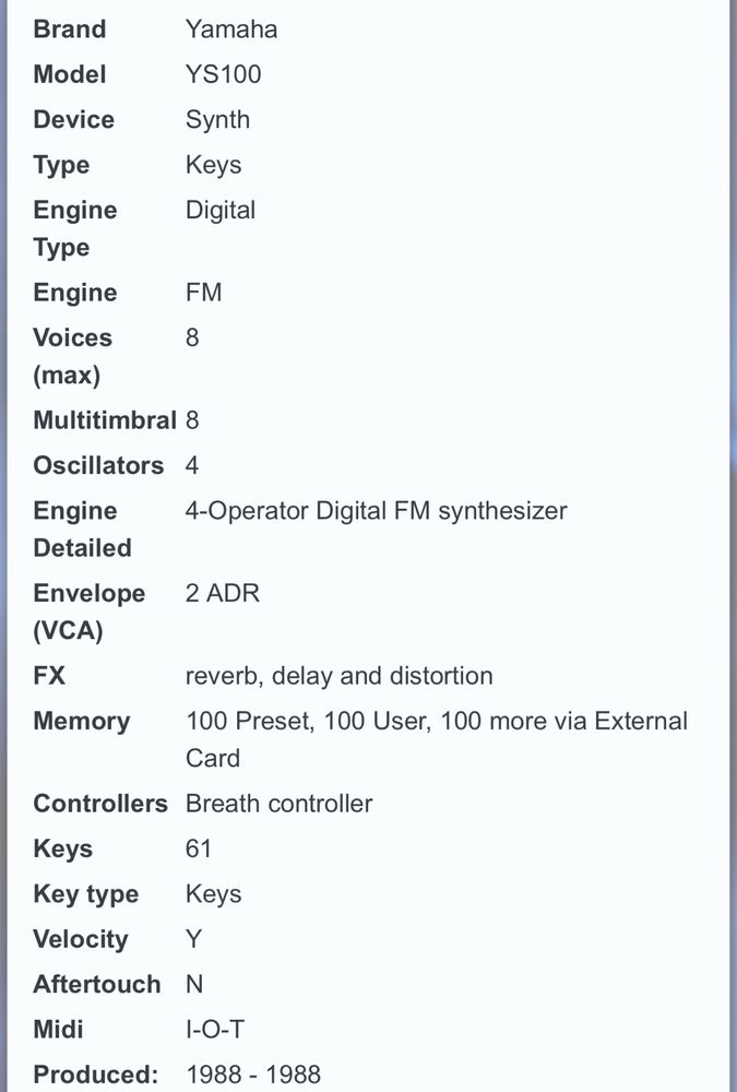 Продаю Yamaha YS100